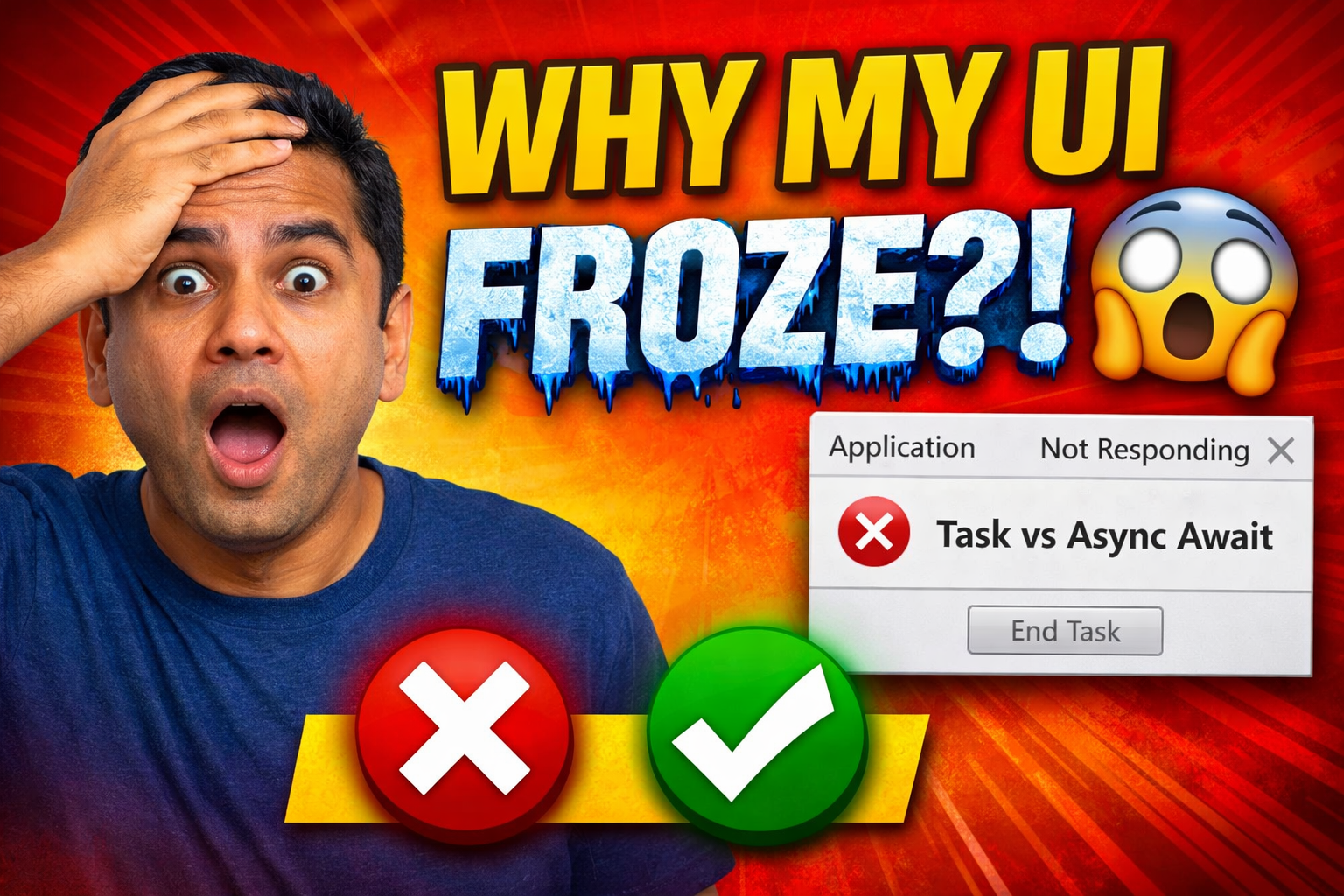 Task vs Async Await in C# – Why Your UI Freezes and How to Fix It
